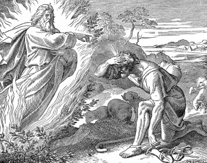 Yahweh, Moses and burning bush