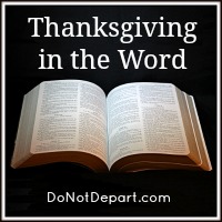 Thanksgiving in the Word