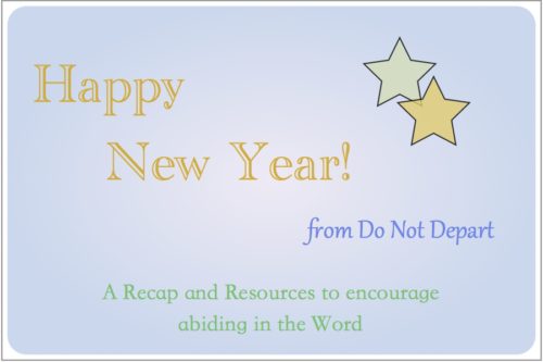 New Year post recap from Do Not Depart plus more resources