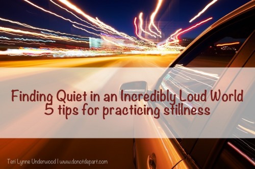 5 tips for practicing stillness