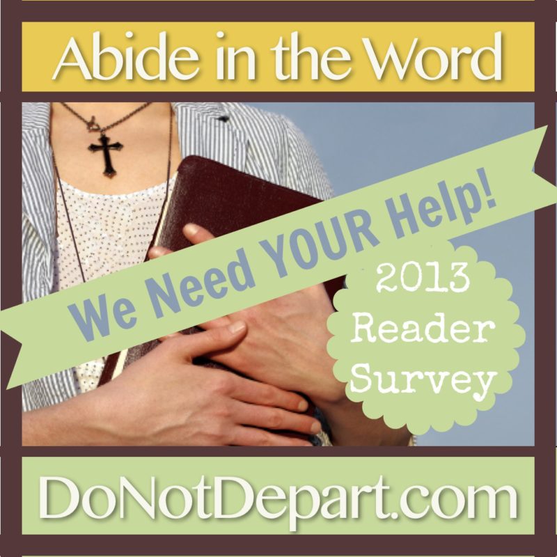 Do Not Depart 2013 Reader Survey