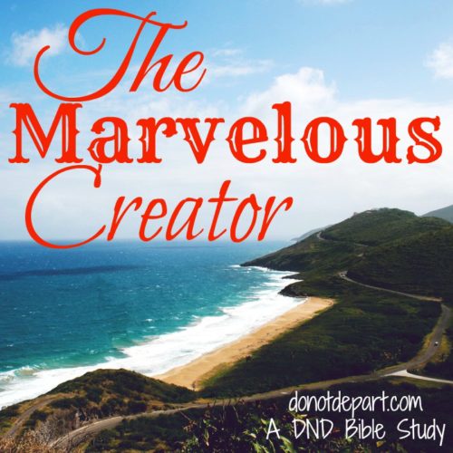 A Summertime Bible Study -- worship The Marvelous Creator with us at DoNotDepart.com 