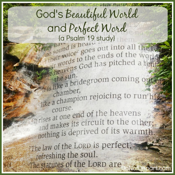 God's Beautiful World and Perfect Word {a Psalm 19 study}