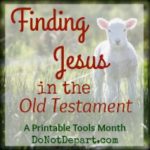 Finding Jesus in the Old Testament. With printables resources for you... at DoNotDepart.com