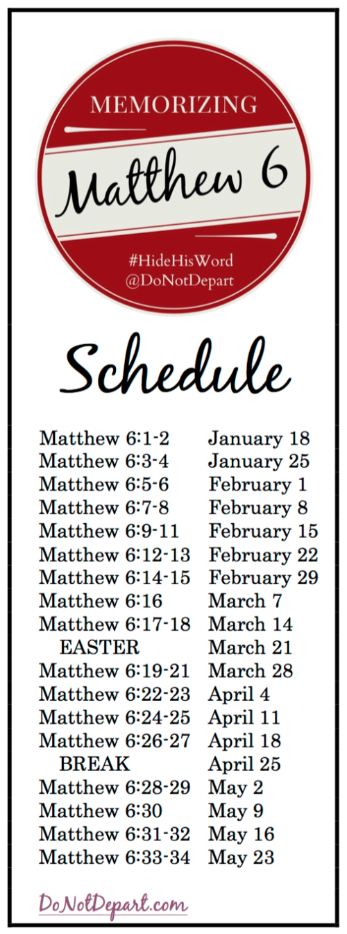 Schedule Memorizing Matthew 6_DoNotDepart