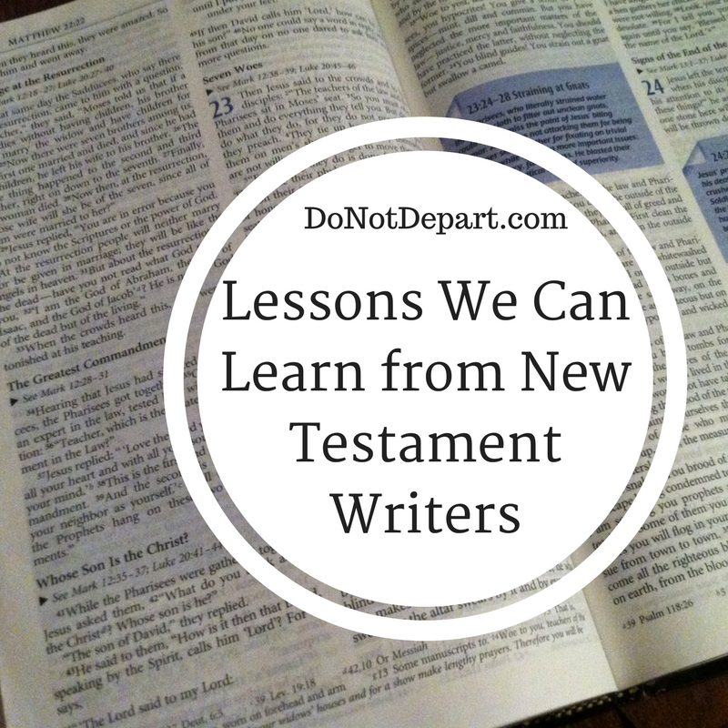 Lessons we can learn from New Testament Writers - Matthew 