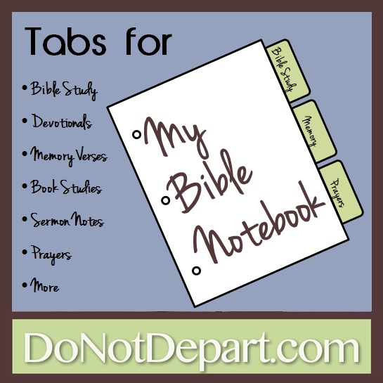 Bible Notebook: Tabs