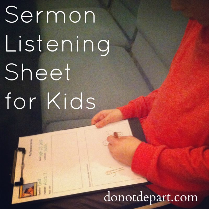 Bible Notebook: Sermon Note Sheet for Children