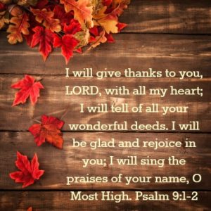 Thanksgiving in the Word - Do Not Depart