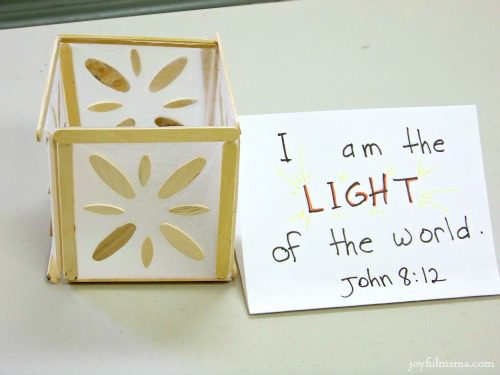 Light of the World Craft, Scripture Crafts for Girls, Christian