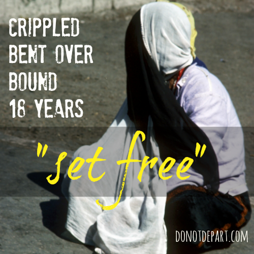 crippled woman set free