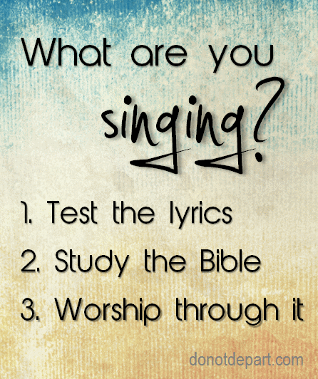 What are you singing? And why?