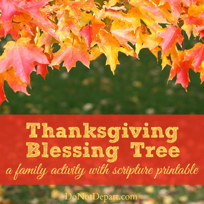 Thanksgiving Blessing Tree: A Family Activity