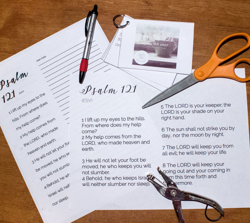 Your Guide to Memorizing Psalm 121 {Printables}