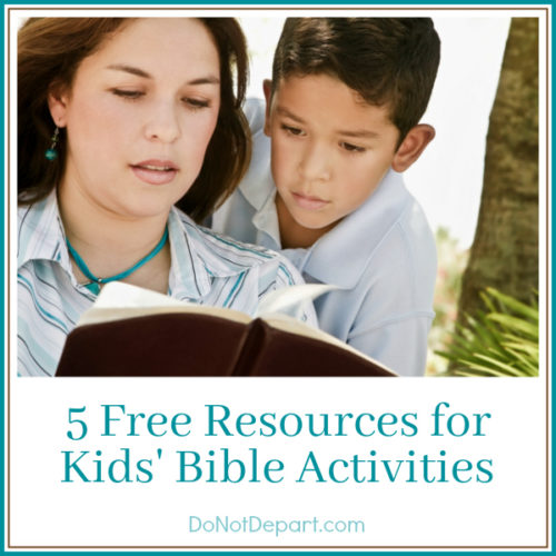 Five Free Resources for Kids' Bible Activities