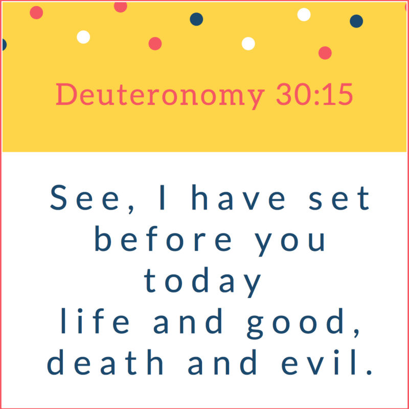Here Are Your Options – Memorize Deuteronomy 30:15