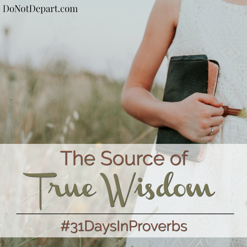 The Source of True Wisdom - #31DaysInProverbs - Studying Proverbs at DoNotDepart.com