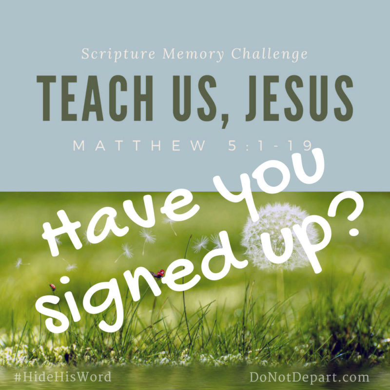 Jesus Still Speaks – Memorize Matthew 5 and Listen