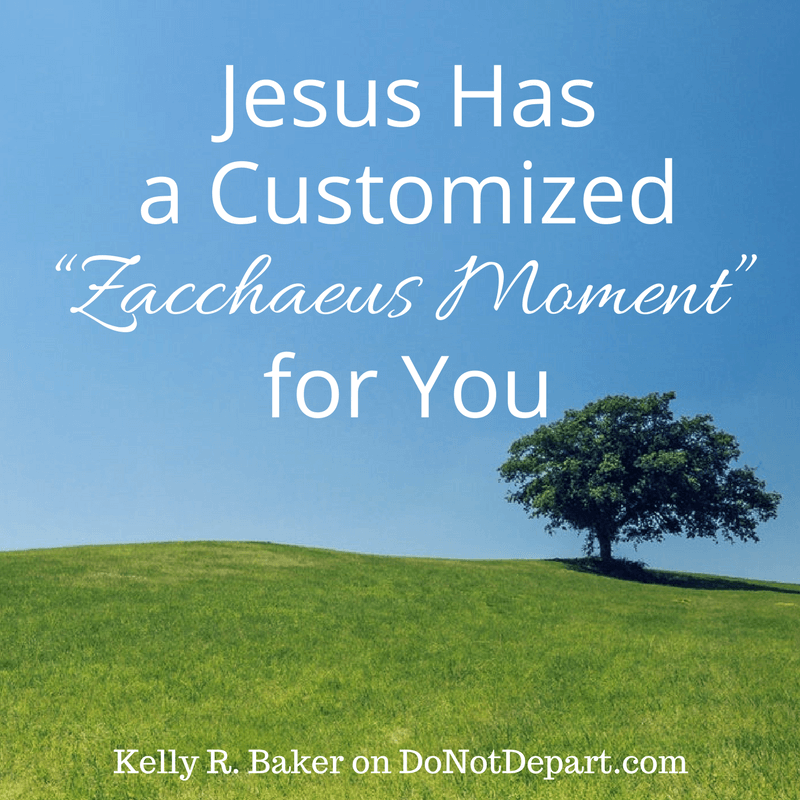 Jesus Has a Customized "Zacchaeus Moment" for You! Read more at the Christian Women's ministry, DoNotDepart.com