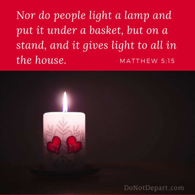 Where Do You Hide Your Light Matthew 5 15 Scripture Memory Challenge Do Not Depart