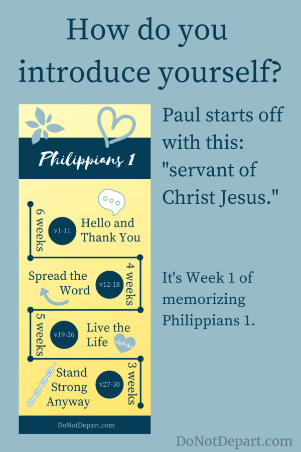 Paul introduces himself as a servant. What can we learn from this? #Philippians1 #HideHisWord