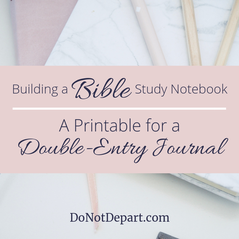 Bible Study Notebook: Double-Entry Journal Sheets