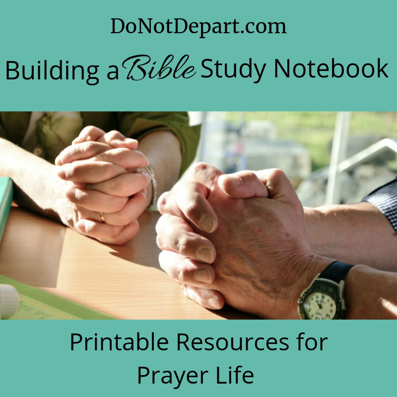 Printable Resources for Prayer Life
