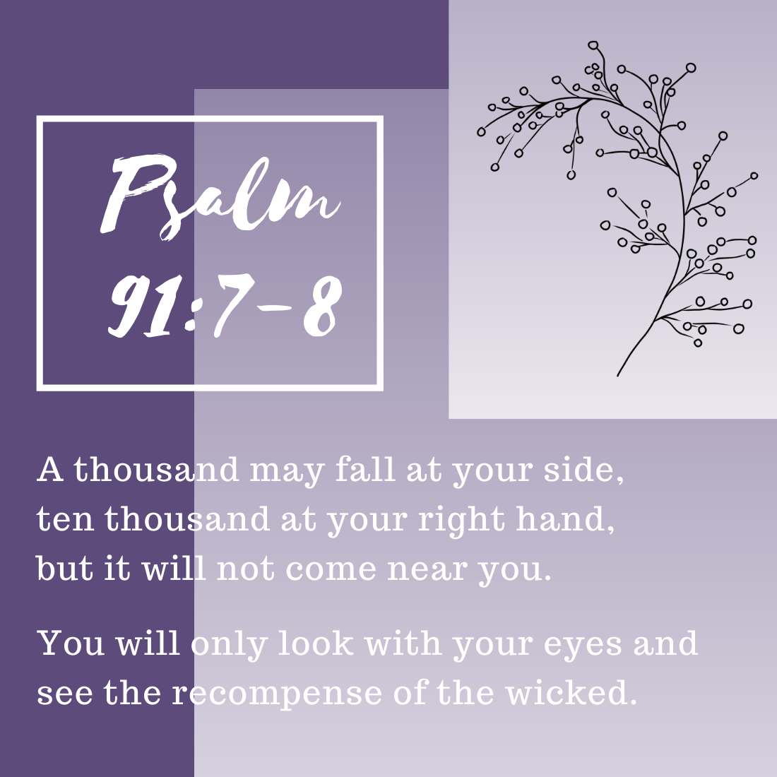 Psalm 91 7 8 Commentary