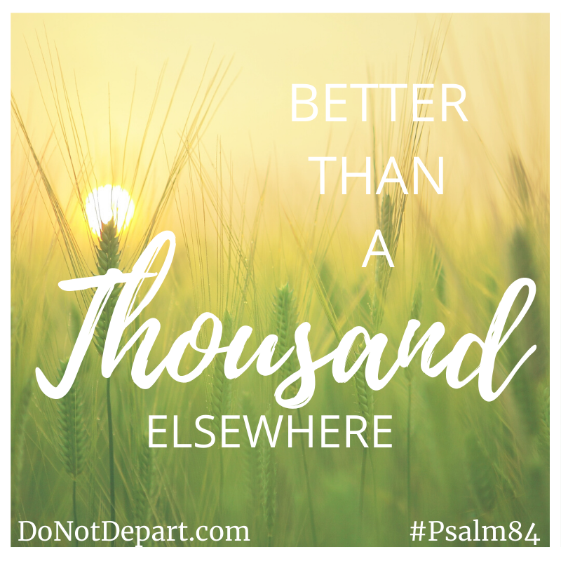 Better Than a Thousand Elsewhere {Psalm 84:10-11}