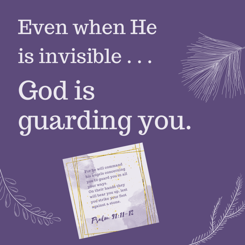 Your Invisible Guards {Psalm 91:11-12}