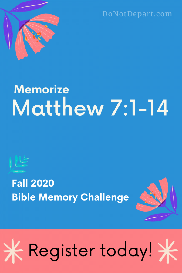 Matthew 7 Invitation to Memorize