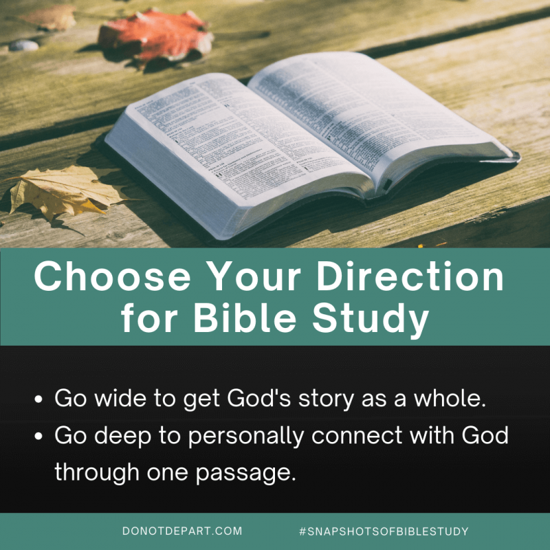 Choose Your Direction—Go Wide or Go Deep {Personal Bible Study Resources}