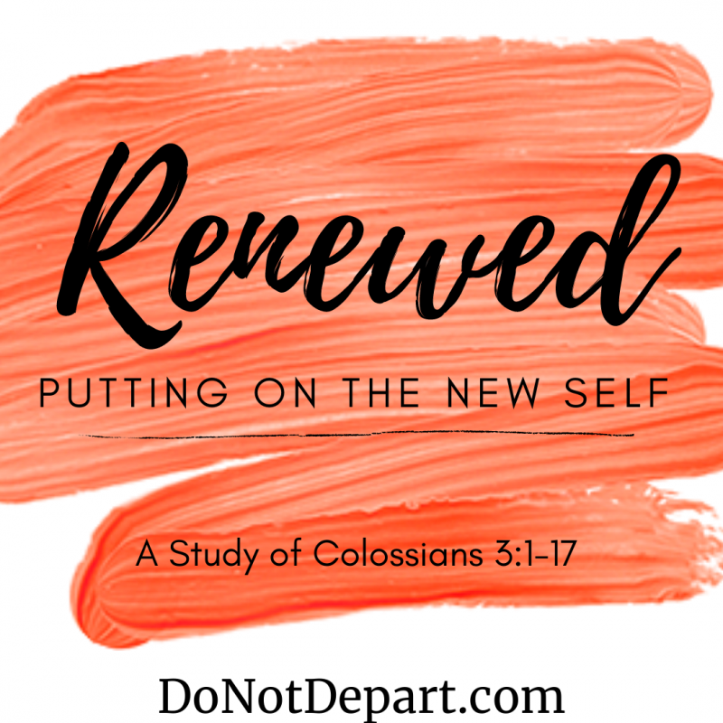 Renewed: Wrap Up of Colossians 3:1-17 Bible Study